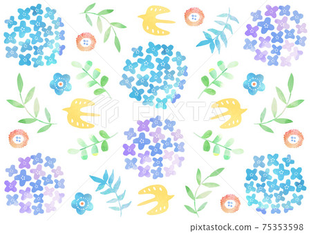 Scandinavian style_watercolor flower pattern 750 Scandinavian style_watercolor flower pattern 750 75353598