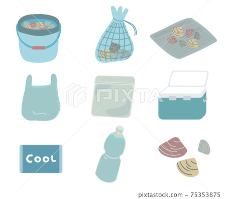 Clam digging and clam take-out goods Clam digging and clam take-out goods 75353875