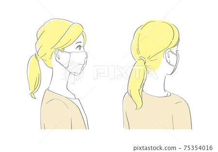 A woman wearing a mask 75354016