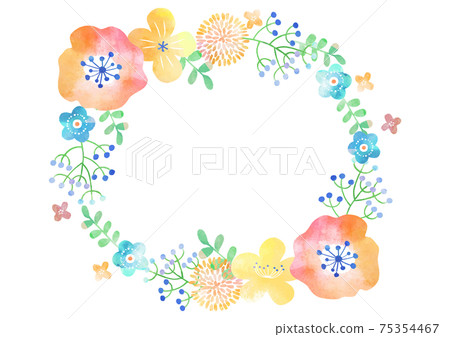 Scandinavian style_watercolor round frame 765 Scandinavian style_watercolor round frame 765 75354467