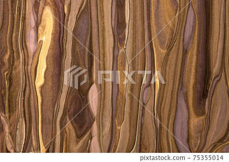 Abstract fluid art background brown and golden colors. Liquid marble, acrylic. Abstract fluid art background brown and golden colors. Liquid marble, acrylic. 75355014