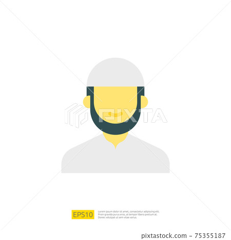 man avatar icon for Muslim and Ramadan theme concept. Vector illustration man avatar icon for Muslim and Ramadan theme concept. Vector illustration 75355187