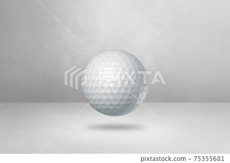 White golf ball on a blank studio background White golf ball on a blank studio background 75355681