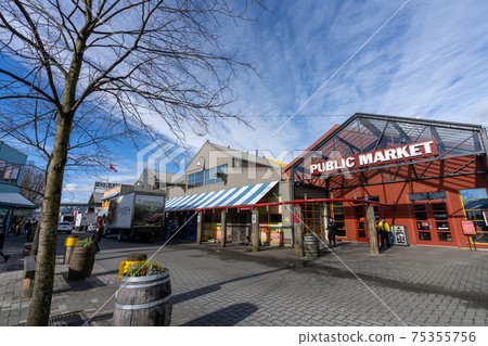 Exterior of Granville Island Public Market. Vancouver, Canada Exterior of Granville Island Public Market. Vancouver, Canada 75355756