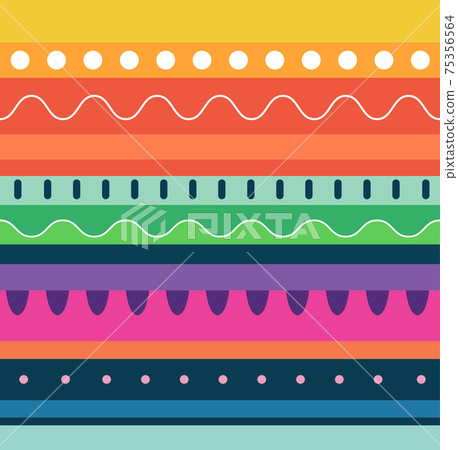 Mexico seamless pattern, Cinco de Mayo, Fiesta banner and poster design with flags, flowers 75356564