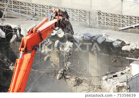 Excavator car and dismantling construction site Excavator car and dismantling construction site 75356639