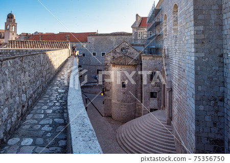 Iconic steps leading to the Dominican Monastery in Dubrovnik, Croatia 75356750