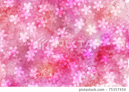 Sakura spring watercolor background 75357450
