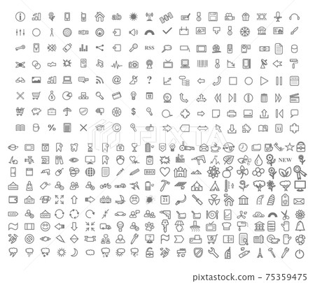 Icons Collection with 326 Items. Business, Eco and Flower symbols, Office, Medical and others symbols. Jpeg Icons Collection with 326 Items. Business, Eco and Flower symbols, Office, Medical and others symbols. Jpeg 75359475