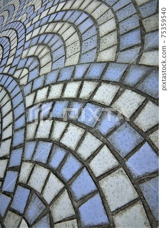 Blue tile fan-shaped material Blue tile fan-shaped material 75359540