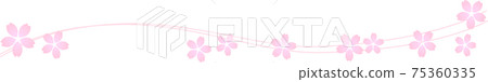 Cherry blossom decoration ruled line pink Cherry blossom decoration ruled line pink 75360335