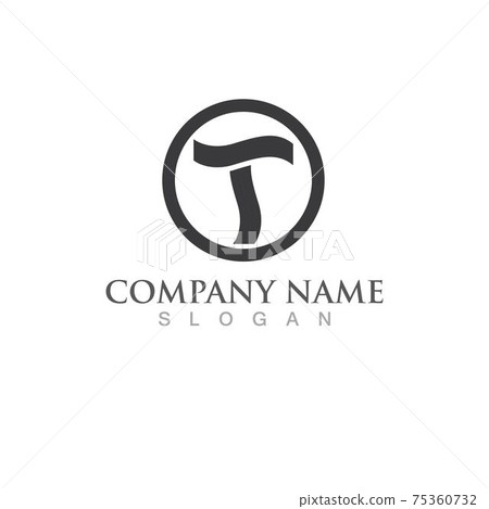 T letter logo and symbol vector image T letter logo and symbol vector image 75360732