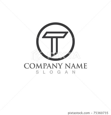 T letter logo and symbol vector image T letter logo and symbol vector image 75360735