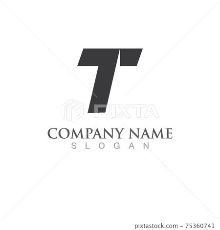 T letter logo and symbol vector image 75360741