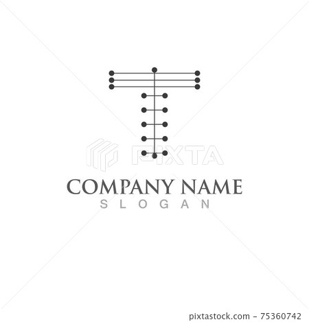 T letter logo and symbol vector image T letter logo and symbol vector image 75360742