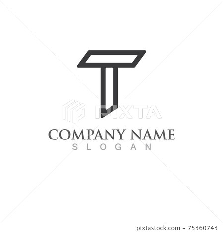 T letter logo and symbol vector image T letter logo and symbol vector image 75360743