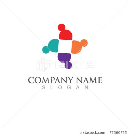 Community, network and social icon 75360755