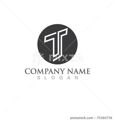T letter logo and symbol vector image T letter logo and symbol vector image 75360756