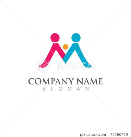Adoption family care logo vector Adoption family care logo vector 75360759