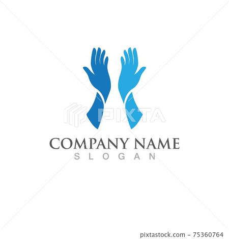 Hand magic logo and symbol vector icon 75360764