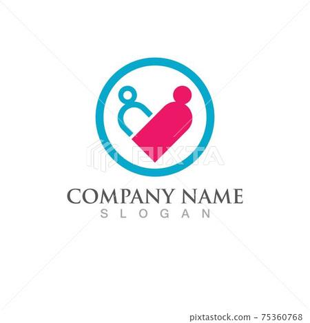Adoption family care logo vector Adoption family care logo vector 75360768