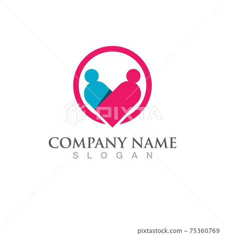 Adoption family care logo vector Adoption family care logo vector 75360769