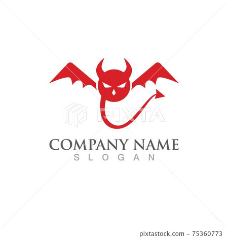 Devil horn Vector icon 75360773