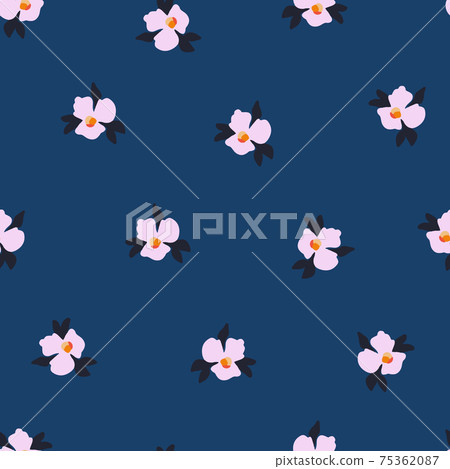 Ditsy flower seamless vector pattern. Delicate... - Stock Illustration ...