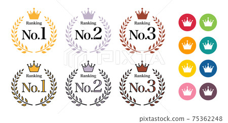 Ranking crown laurel vector icon illustration white background Ranking crown laurel vector icon illustration white background 75362248