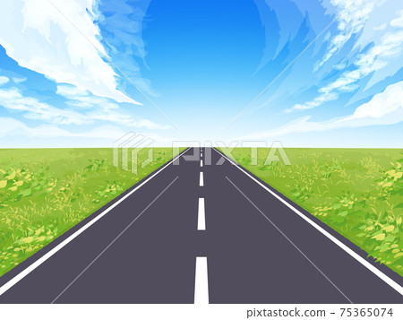 直道景觀illustration_autumn 75365074