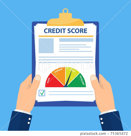 Credit score, gauge. Credit score, gauge. 75365872