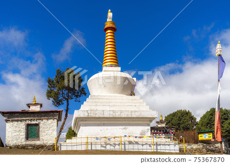 Tengboche is a village in Nepal, located at 3,867 metres. Tengboche Monastery, which is the largest Buddhist gompa in the Khumbu region. Tengboche is a village in Nepal, located at 3,867 metres. Tengboche Monastery, which is the largest Buddhist gompa in the Khumbu region. 75367870