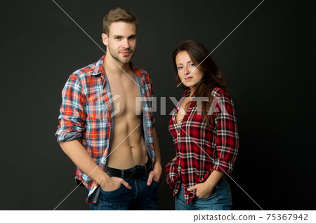 Lets go alone forever. Couple dark background. Sexy couple  75367942