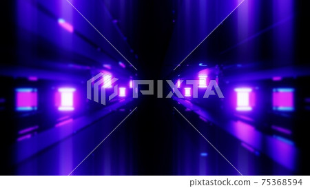 Abstract 3d illustration of glowing lights on black background 75368594