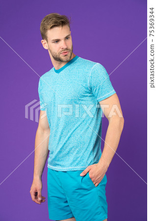Man with muscular arms confident and strong. Does Man with muscular arms confident and strong. Does 75369344