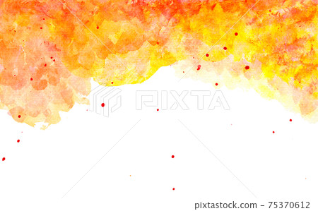 Watercolor Splashes In Red Orange Colors Watercolor Splashes In Red Orange Colors 75370612