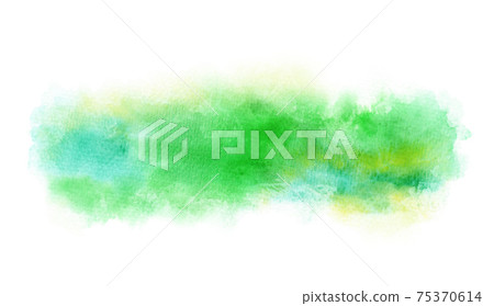 Watercolor Green And Yellow Smears Isolated Watercolor Green And Yellow Smears Isolated 75370614