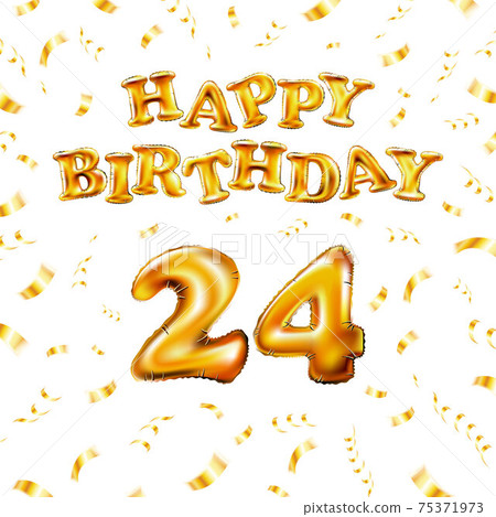 Happy 24th Birthday Stock Vector