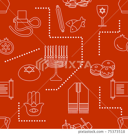 Vector Jewish Holiday Israel Traditional Festive Vector Jewish Holiday Israel Traditional Festive 75373518