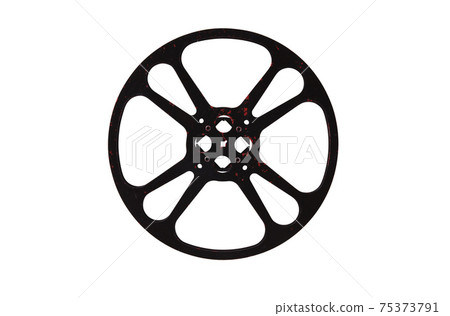 Old empty film reel isolated on white 75373791