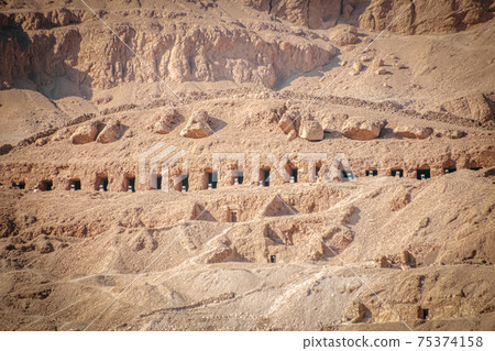 The necropolis of Sheikh Abd al-Qurna, or the Valley of the Nobles, on the western bank of the Nile, near the modern city of Luxor 75374158