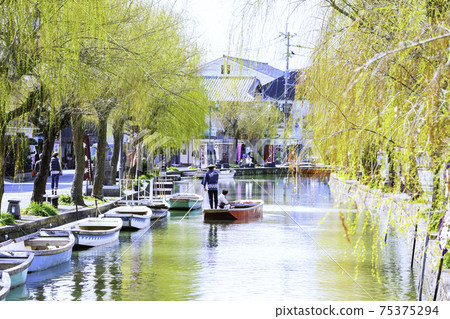 Yanagawa river descending waterway town Fukuoka prefecture Yanagawa-shi 75375294
