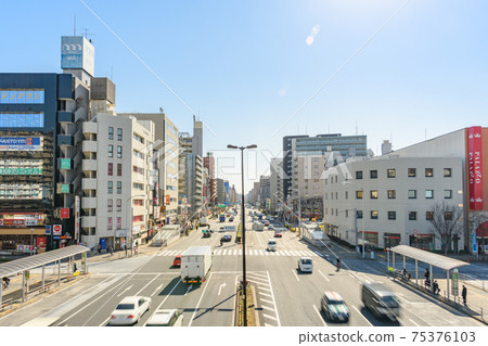 Cityscape: In front of Kasai Station on the Tozai Line, the flow and cityscape of Kannana-Dori Route 7, Edogawa-ku, Tokyo Cityscape: In front of Kasai Station on the Tozai Line, the flow and cityscape of Kannana-Dori Route 7, Edogawa-ku, Tokyo 75376103