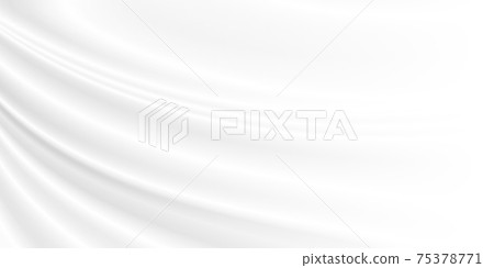 Abstract white fabric background with copy space 75378771
