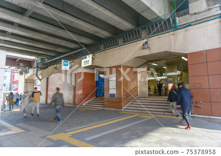 Cityscape Kasai Station on the Tozai Line, in front of the ticket gate under the guard, Edogawa-ku, Tokyo Cityscape Kasai Station on the Tozai Line, in front of the ticket gate under the guard, Edogawa-ku, Tokyo 75378958