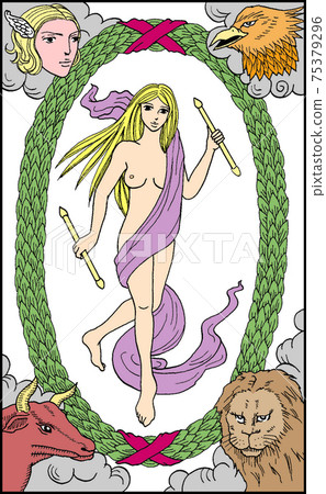 Tarot card / world Tarot card / world 75379296