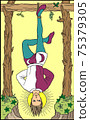 Tarot card / hanging person 75379305