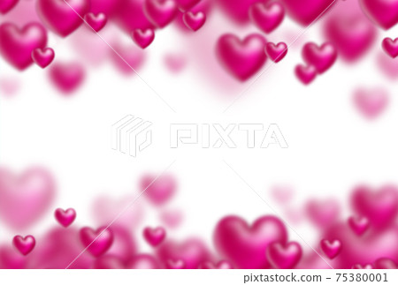 情人的材料酒紅色三維心從上方和下方彈出水平背景白色其他可用顏色 75380001