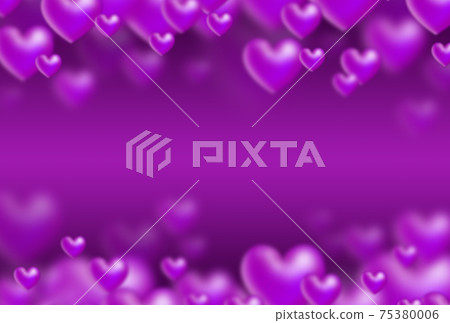 情人節材料從上方和下方彈出的紫色三維心的圖像水平可用的其他顏色 情人節材料從上方和下方彈出的紫色三維心的圖像水平可用的其他顏色 75380006