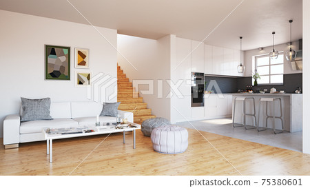 modern apartment interior 75380601